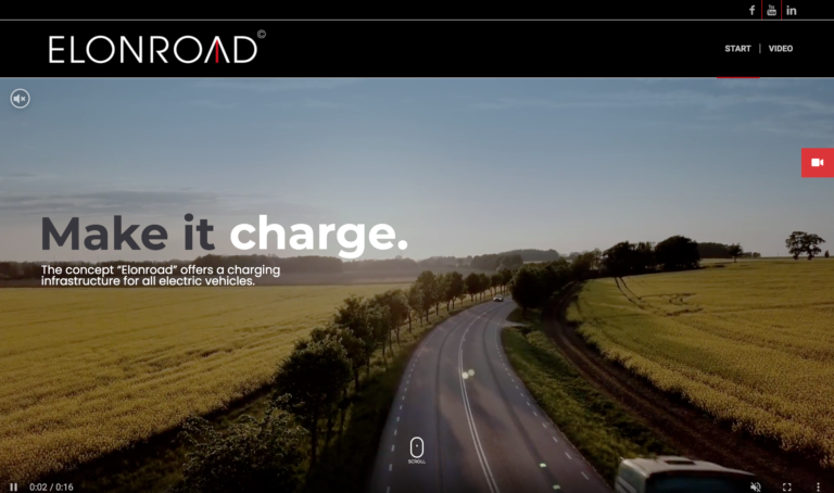 Elonroad – innovative electric charging road for all electric vehicles.