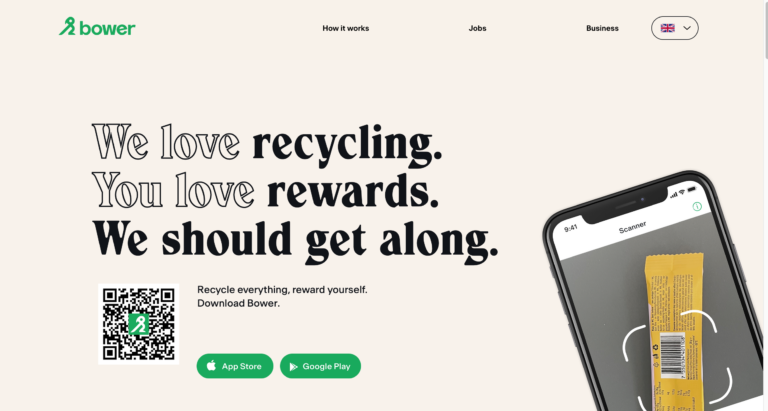 Bower • Recycle with your phone and earn money