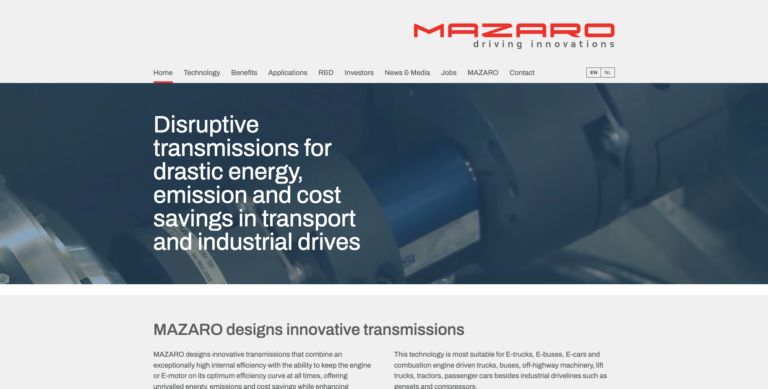 Mazaro • EV’s new transmission extending driving range by 16%