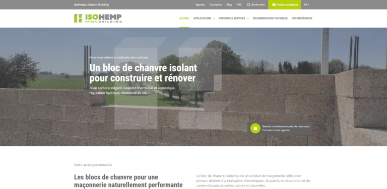 Hempcrete block by ISOHEMP