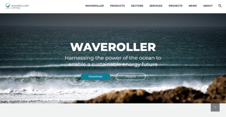 WaveRoller • Converting waves into constant renewable energy.