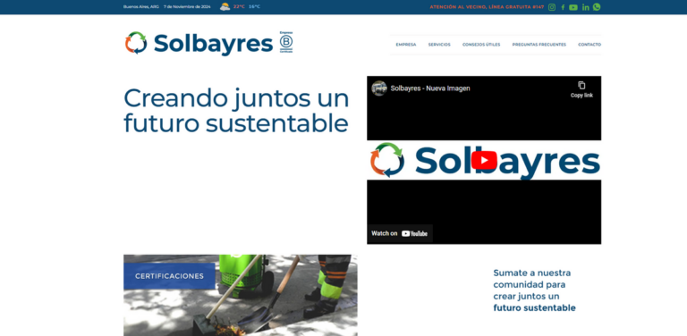 SOLBAYRES: Leading the Charge for Sustainable Urban Hygiene in Buenos Aires