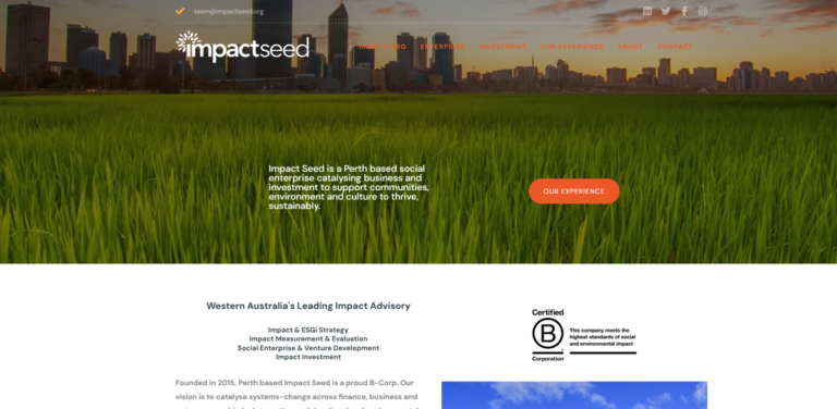 Impact Seed: Transforming Sustainable Development through ESG Consulting in Western Australia