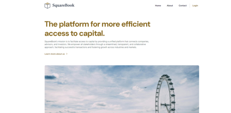 SquareBook: Transforming Access to Sustainable Capital for Businesses and Investors