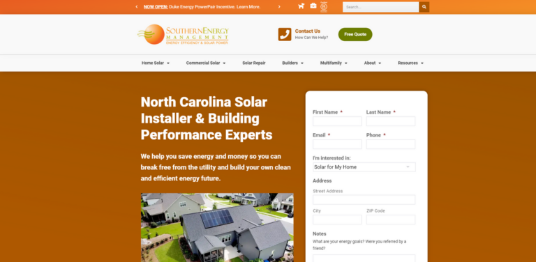 Harnessing Solar Power for Sustainable Development: Southern Energy Management’s Impact in North Carolina