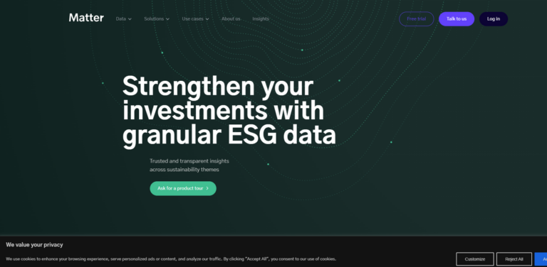 Unlock the Power of Sustainable Investing with Matter’s Insights and Data