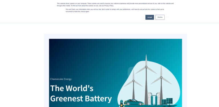 Cheesecake Energy’s eTanker: Transforming Energy Storage for a Sustainable Future