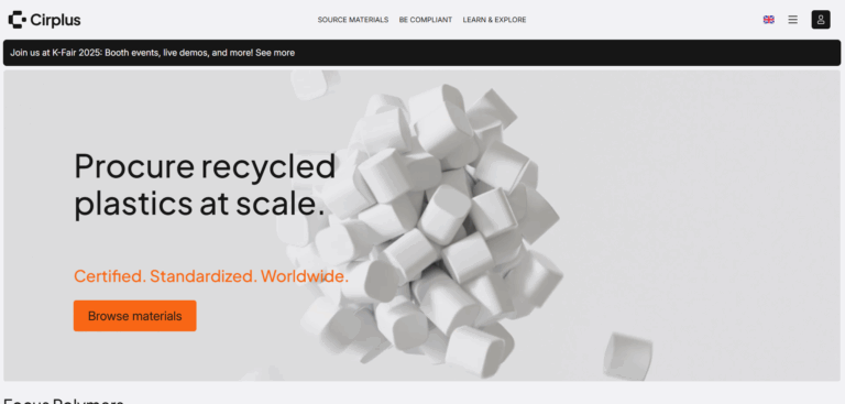 cirplus: Transforming the Marketplace for Recycled Plastics