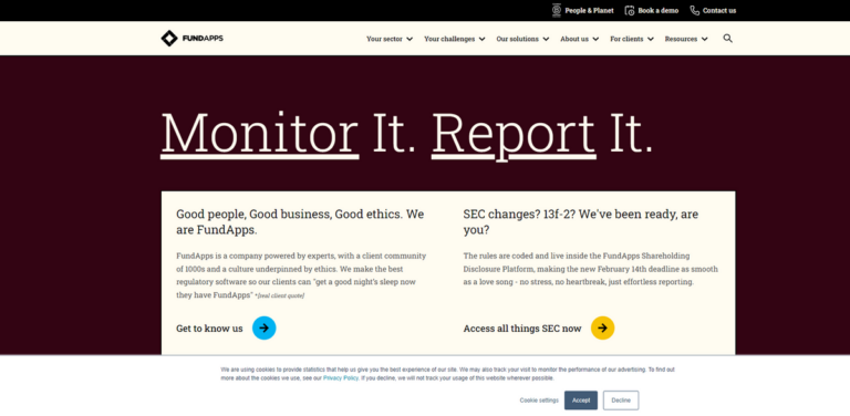FundApps: Transforming Compliance Monitoring and Reporting