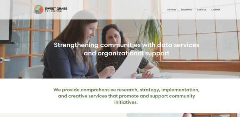 Sweet Grass Consulting: Empowering Communities Through Data and Design