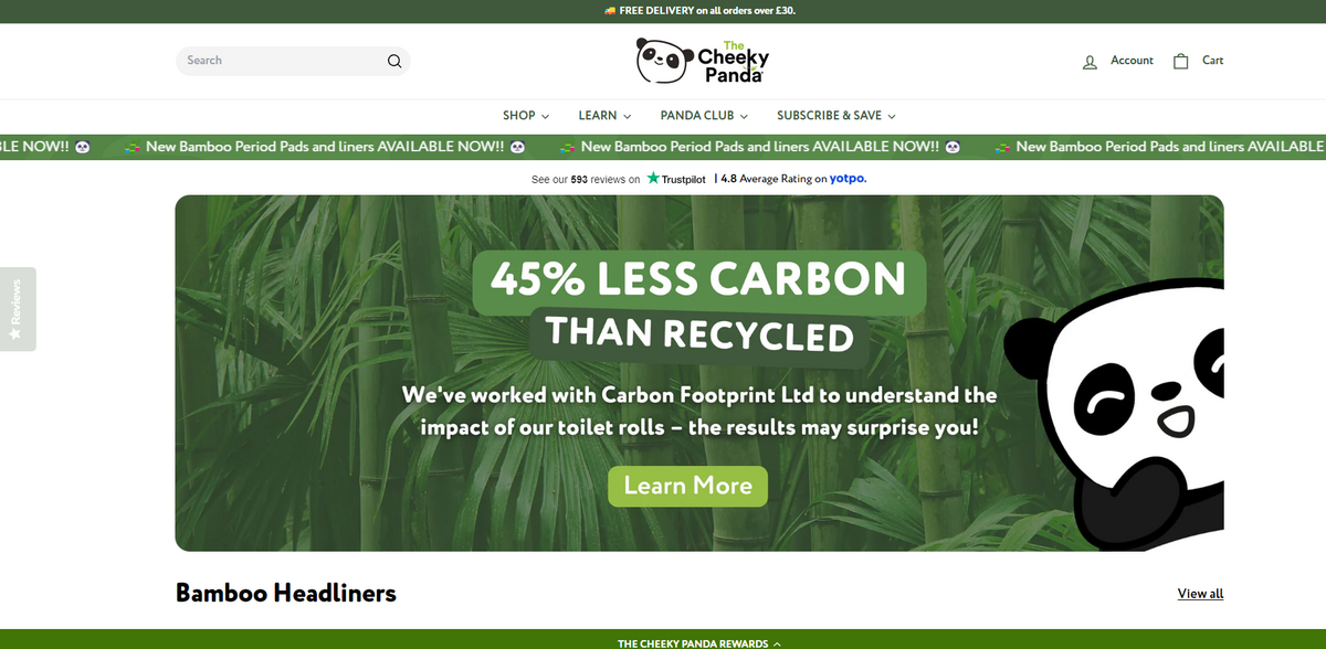 Cheeky Panda bamboo tissue