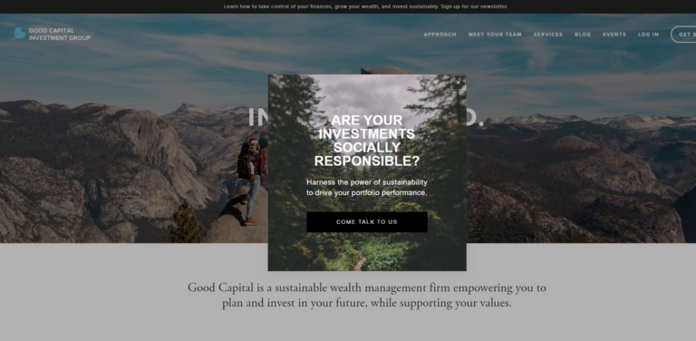 Good Capital Investment Group: Empowering Sustainable Wealth Management