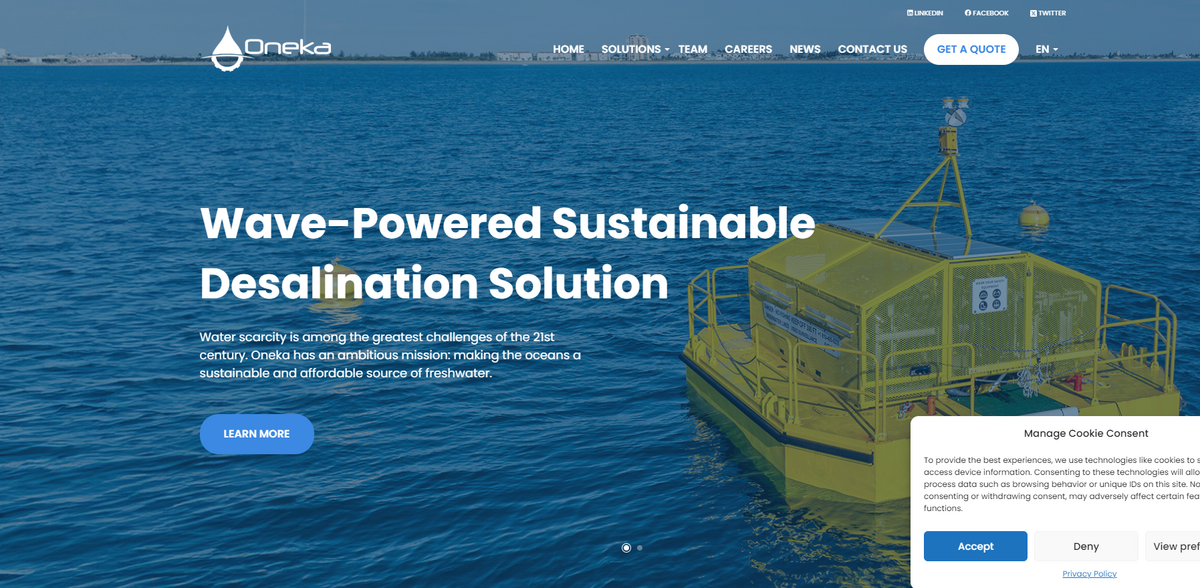 wave-powered desalination