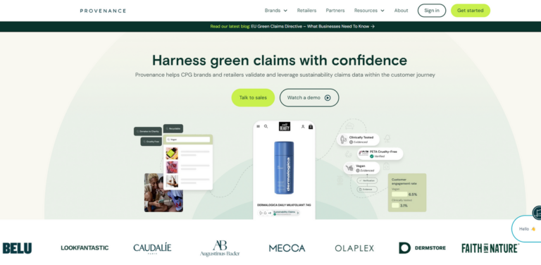 Provenance: Empowering Sustainable Choices with Trustworthy Data