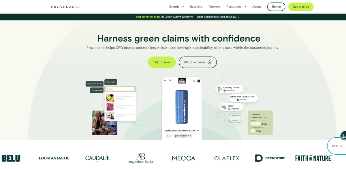 Provenance sustainability