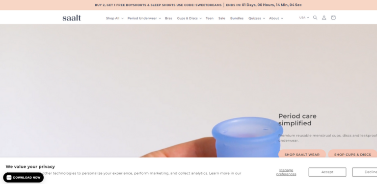 Saalt: Simplifying Sustainable Period Care with Innovative Solutions