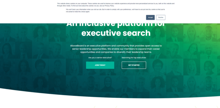 AboveBoard: An Inclusive Platform for Executive Search and Leadership Opportunities