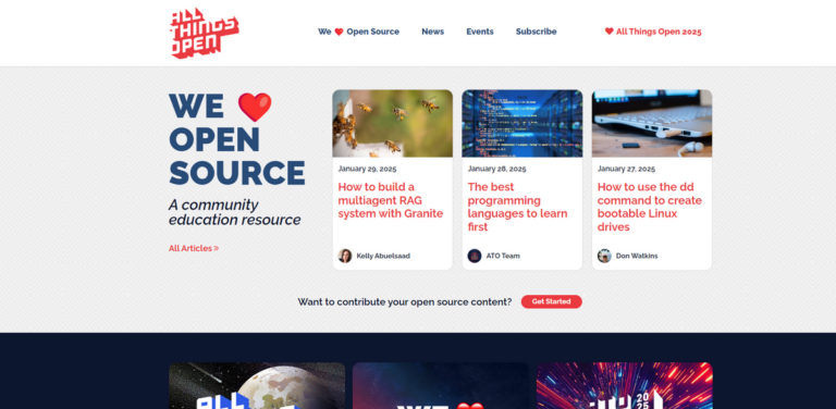 All Things Open: A Hub for Open Source Education and Community Engagement