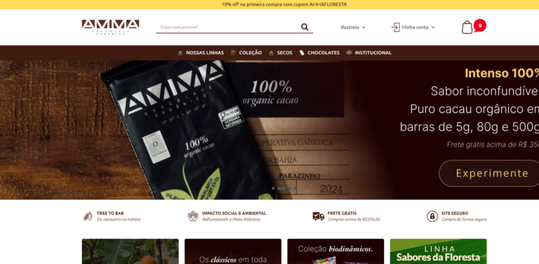 AMMA CHOCOLATE ORGÂNICO: Premium Organic Chocolate Crafted with Nature