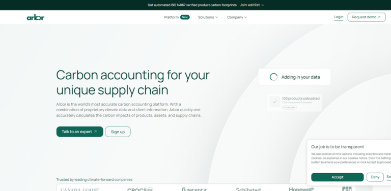 Arbor: Automated Carbon Accounting for Sustainable Business Practices