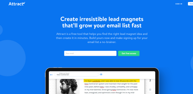 Attract: A Free Tool for Effortless Lead Magnet Creation