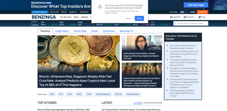 Benzinga: Your Comprehensive Financial Portal for Global Market Insights