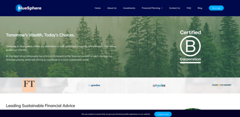 BlueSphere: Sustainable Financial Advice for a Greener Future