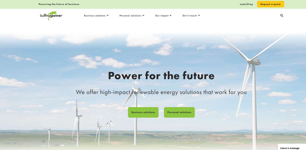 Bullfrog Power renewable energy