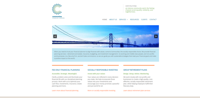 Communitas Financial Planning: Socially Responsible Financial Guidance for Communities