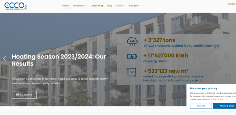 ECCO2 Solutions AG: Smart Energy Management for Sustainable Buildings