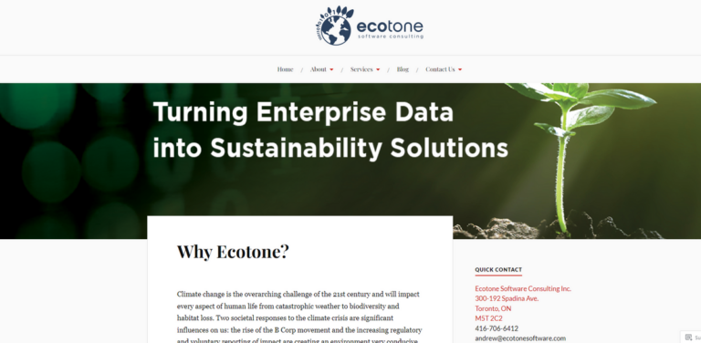 Ecotone Software: Transforming Enterprise Data into Sustainable Solutions