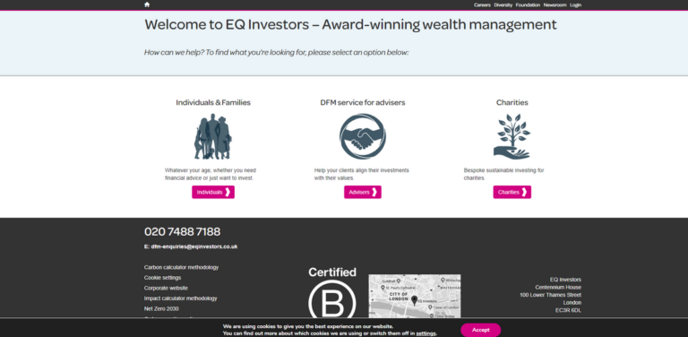 EQ Investors: Ethical Wealth Management for Individuals and Charities