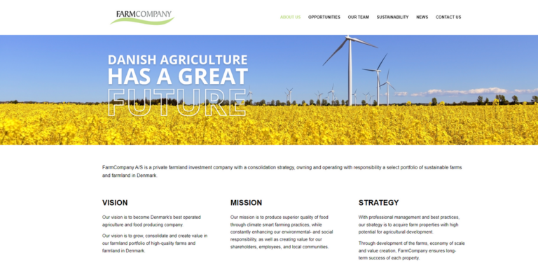 FarmCompany A/S: Sustainable Farmland Investment in Denmark