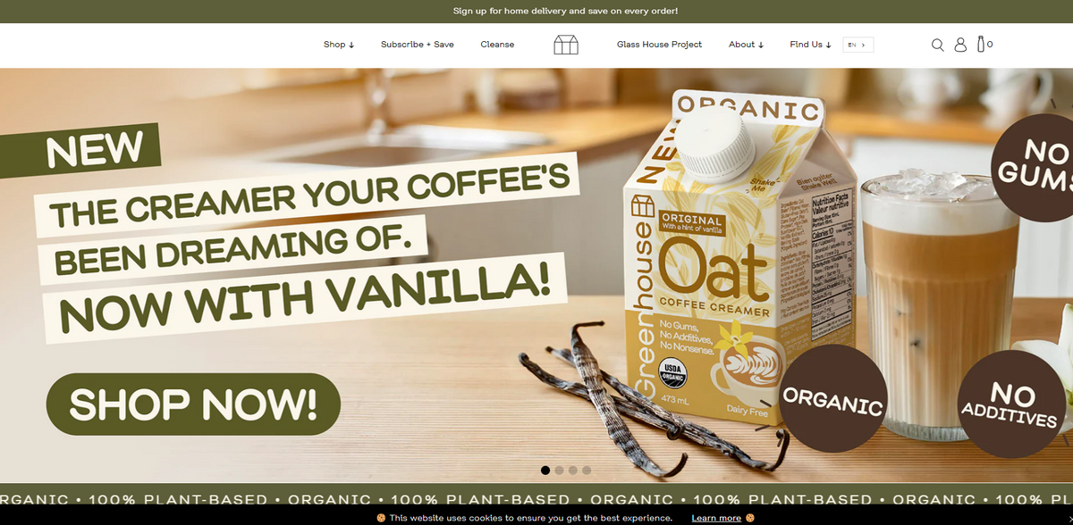 Greenhouse organic beverages