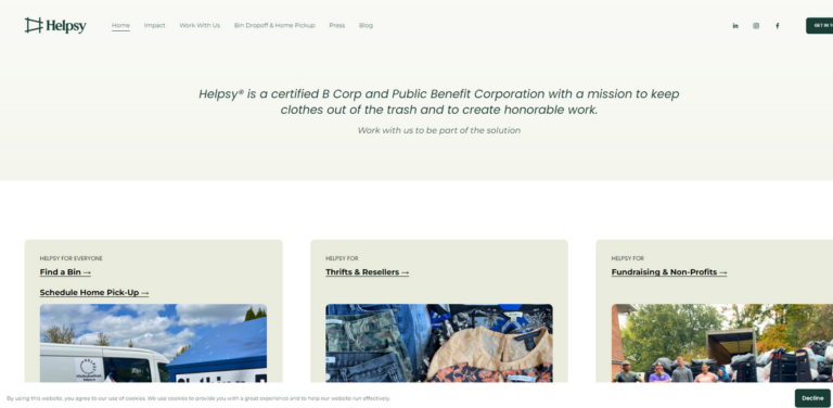 Helpsy: Transforming Textile Waste into Sustainable Solutions