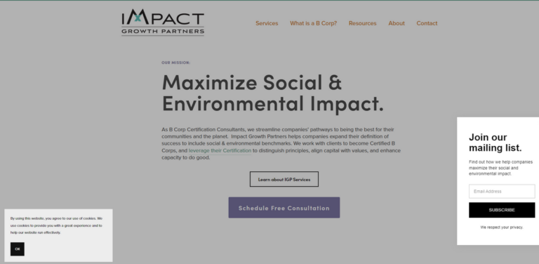 Impact Growth Partners: Expert B Corp Certification Consulting for Sustainable Success