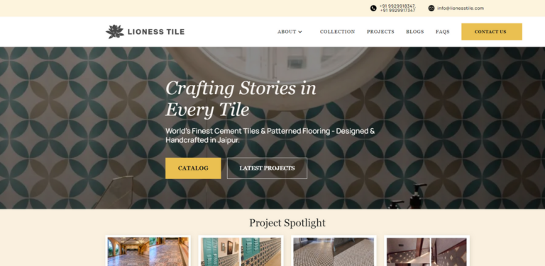 Lioness: Handcrafted Cement Tiles from Jaipur for Sustainable Living