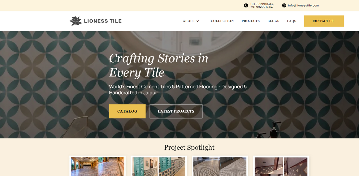 handcrafted cement tiles
