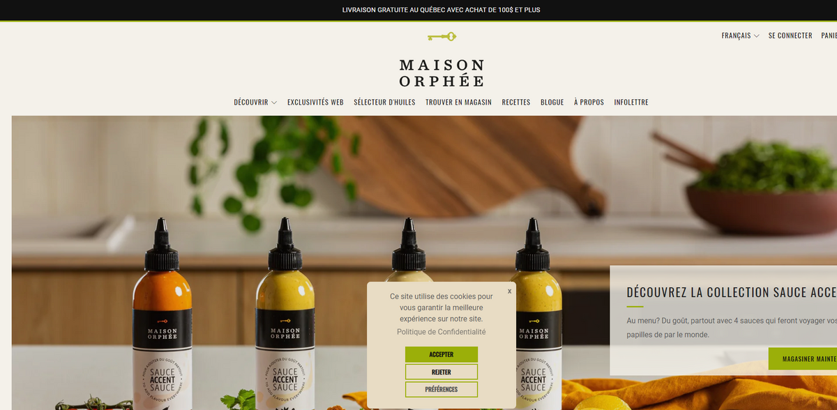 Maison Orphée oils and condiments
