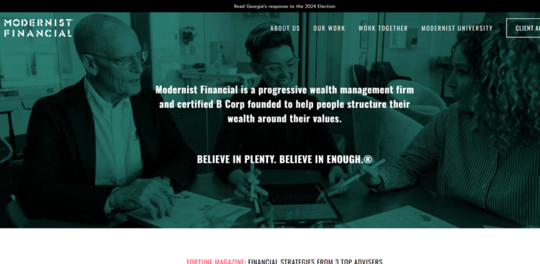 Modernist Financial: Tailored Wealth Management Aligned with Your Values