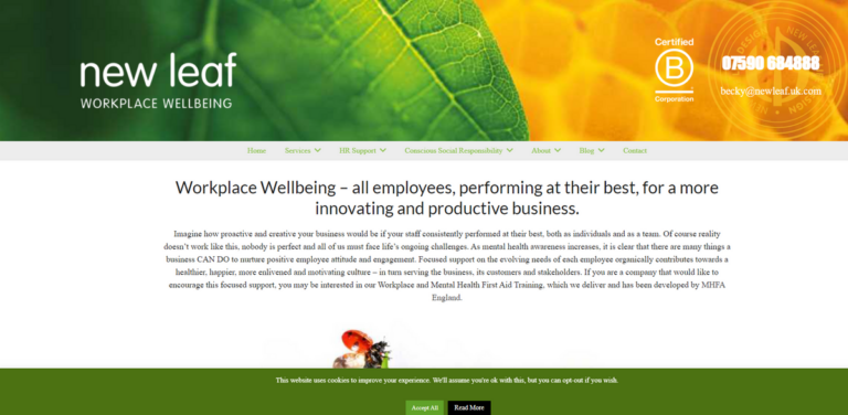 New Leaf: Enhancing Workplace Wellbeing for Employee Success