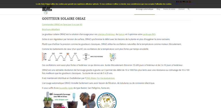 ORIAZ: Innovative Solar-Dripper for Efficient Drip Irrigation