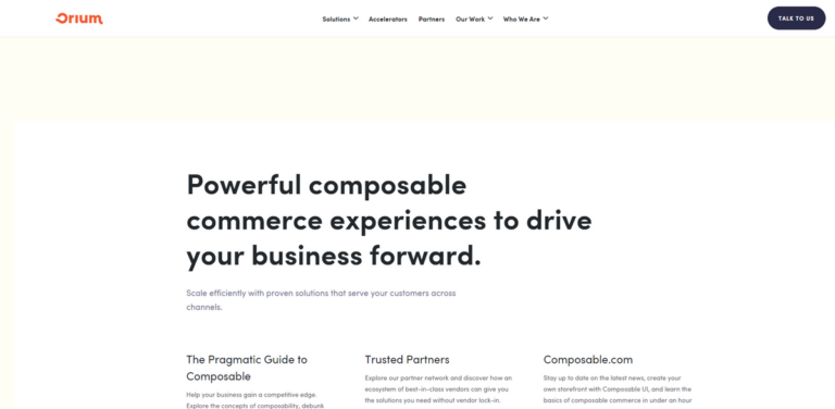 Orium: Transforming Commerce with Composable and Intelligent Solutions