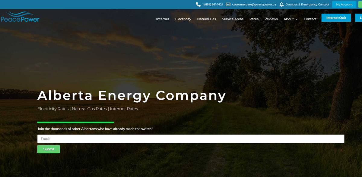 Peace Power Utilities Alberta