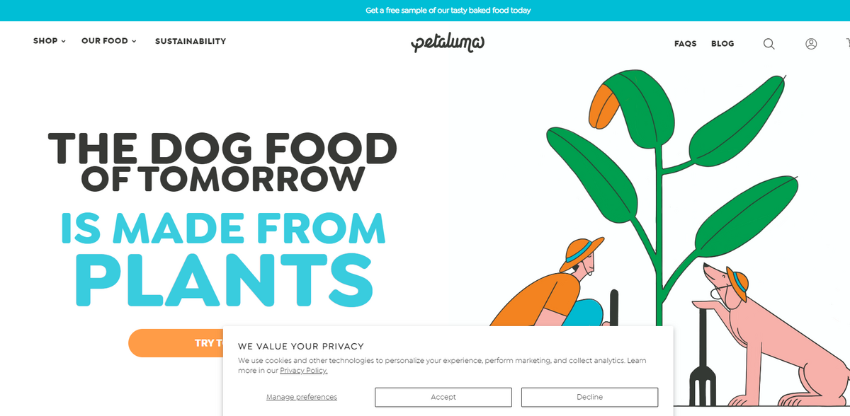 plant-based dog food