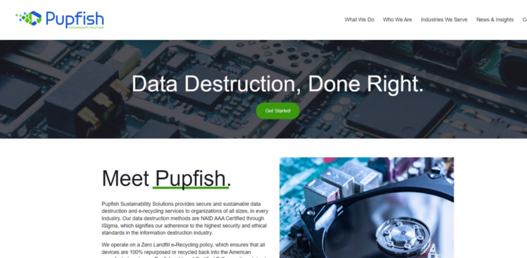 Pupfish Sustainability Solutions: Secure Data Destruction and E-Recycling Services