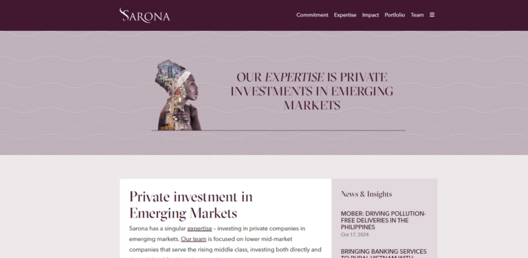 Sarona: Private Investments in Emerging Markets for Sustainable Growth