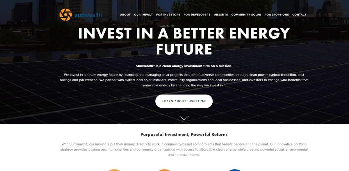 Sunwealth solar investment
