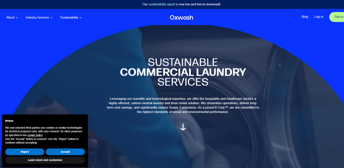 sustainable commercial laundry services