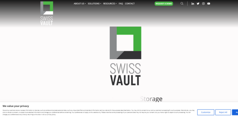 Swiss Vault: Transforming Data Storage for a Sustainable Future